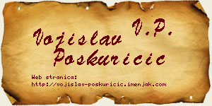 Vojislav Poskuričić vizit kartica
